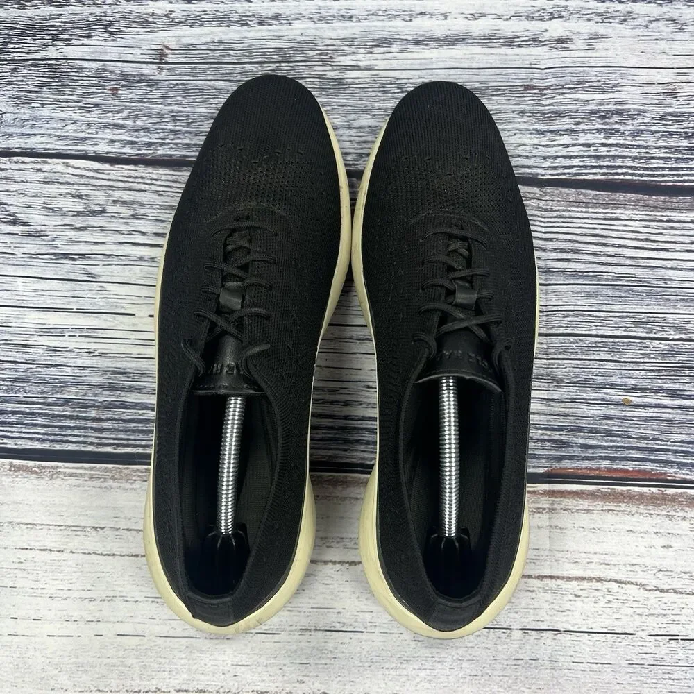 Cole Haan Grand Troy Knit Oxfords Black Ivory Sneakers C35726 Men’s Size 12